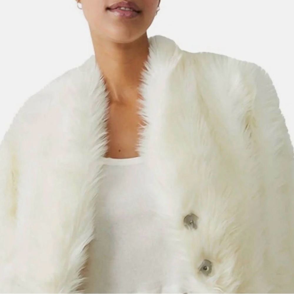 We The Free Cream Faux Fur Jacket